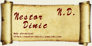 Nestor Dinić vizit kartica